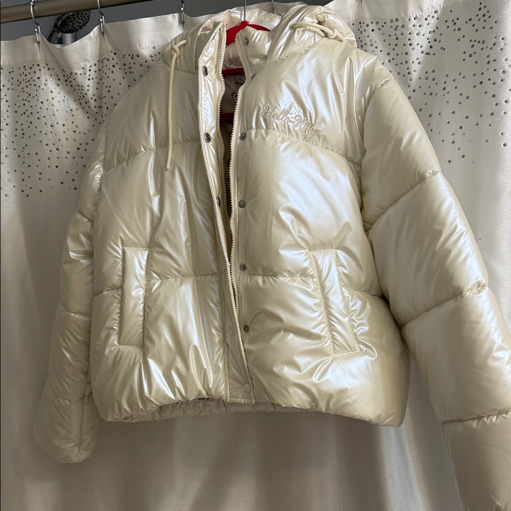 Hello Kitty Ivory Puffer Jacket